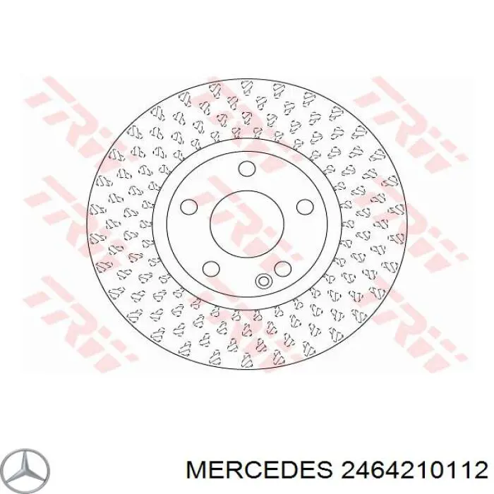 2464210112 Mercedes disco de freno delantero