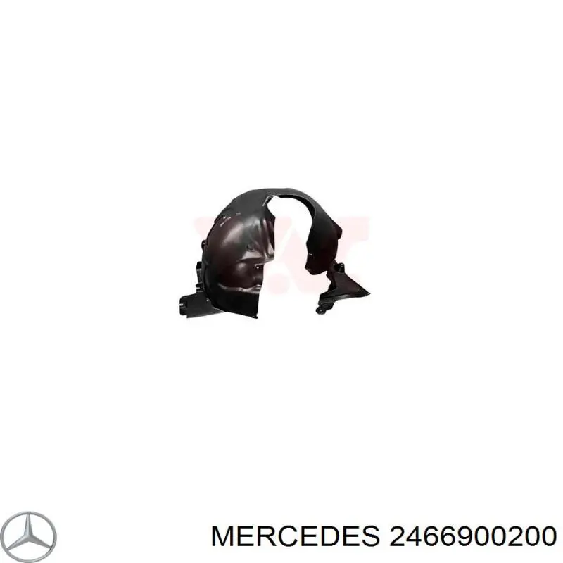 2466900200 Mercedes guardabarros interior, aleta delantera, derecho