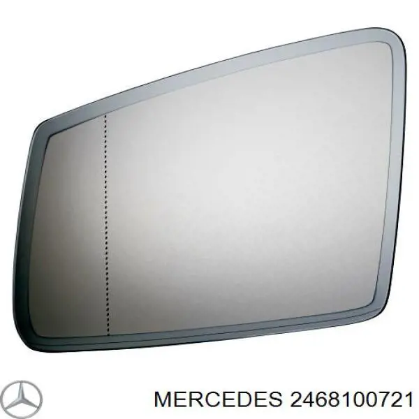 2468100721 Mercedes cristal de espejo retrovisor exterior izquierdo