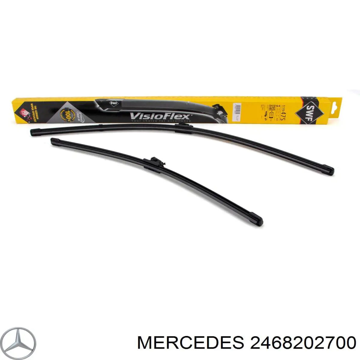 2468202700 Mercedes juego de limpiaparabrisas de luna delantera, 2 piezas