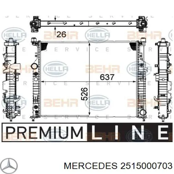 Água radiador Mercedes 2515000703 precio, desde 192,80 EUR