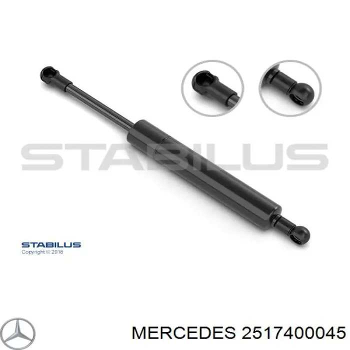 2517400045 Mercedes amortiguador de maletero