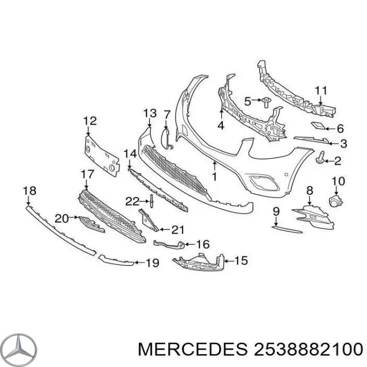 2538882100 Mercedes panal de radiador