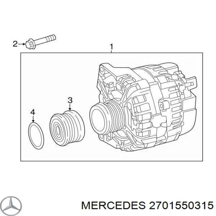 2701550315 Mercedes poleas juego de piezas