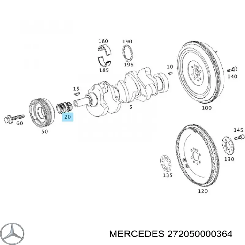 A2720520603 Mercedes Piñón del cigüeñal 