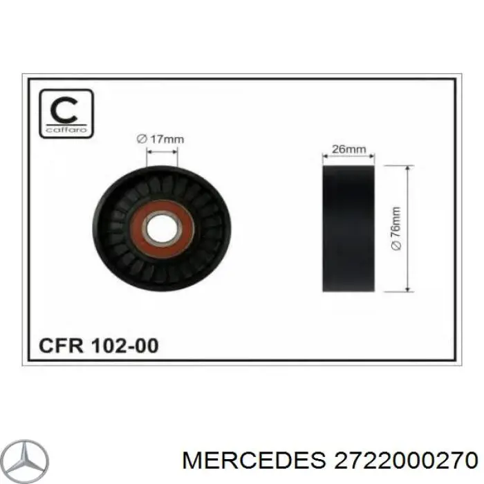 2722000270 Mercedes Tensor de correa de alternador