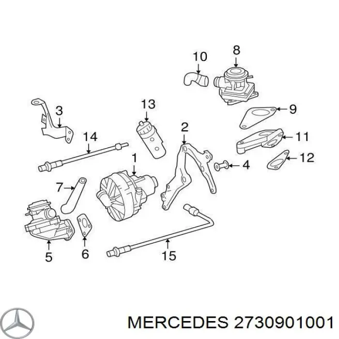 2730901001 Mercedes casco de filtro de aire