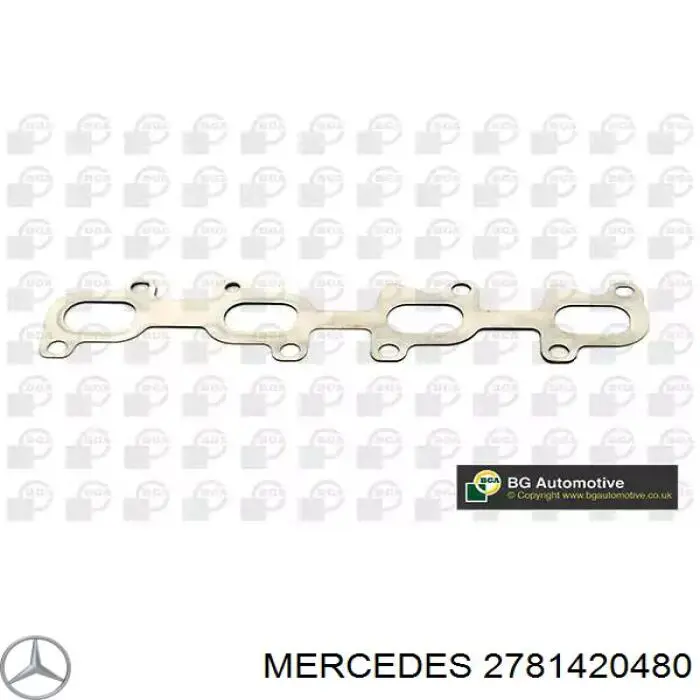 2781420480 Mercedes junta, colector de escape, derecha