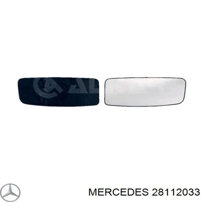28112033 Mercedes cristal de espejo retrovisor exterior derecho