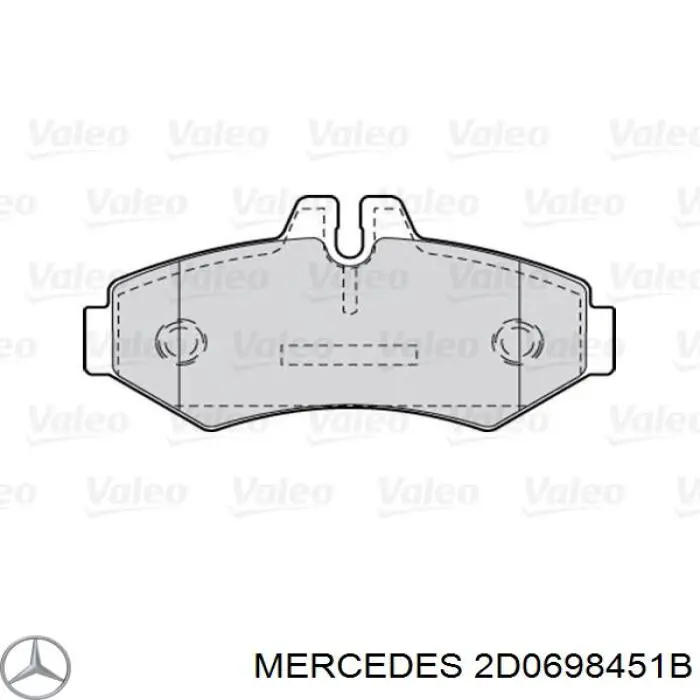 2D0698451B Mercedes pastillas de freno traseras