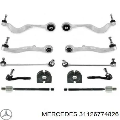 31126774826 Mercedes barra oscilante, suspensión de ruedas delantera, inferior derecha