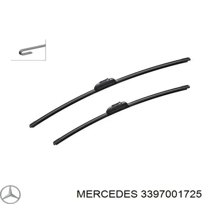 3397001725 Mercedes limpiaparabrisas de luna delantera copiloto