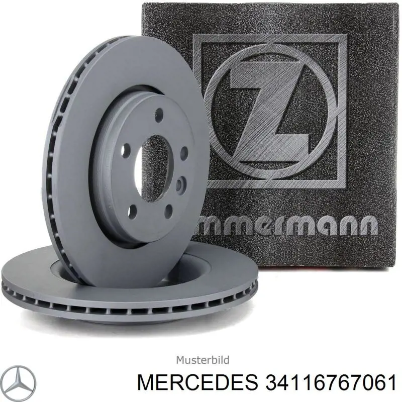 34116767061 Mercedes disco de freno delantero