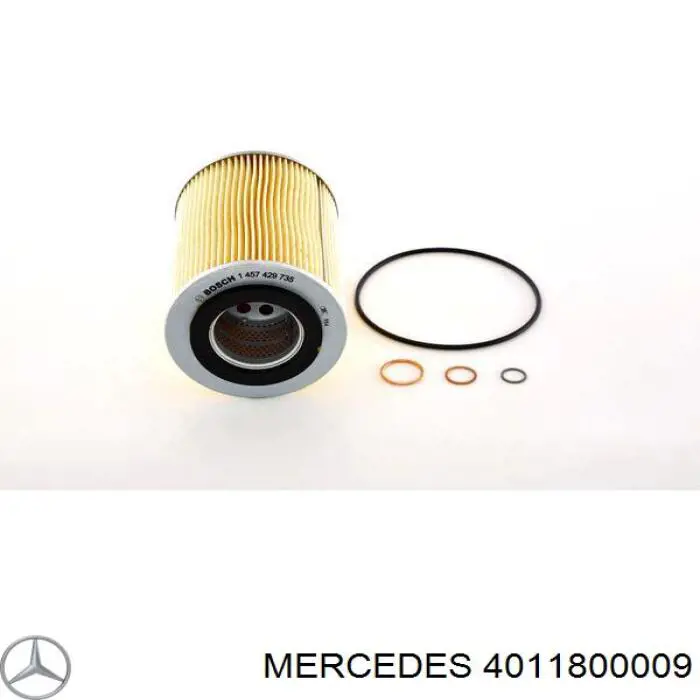 4011800009 Mercedes filtro de aceite