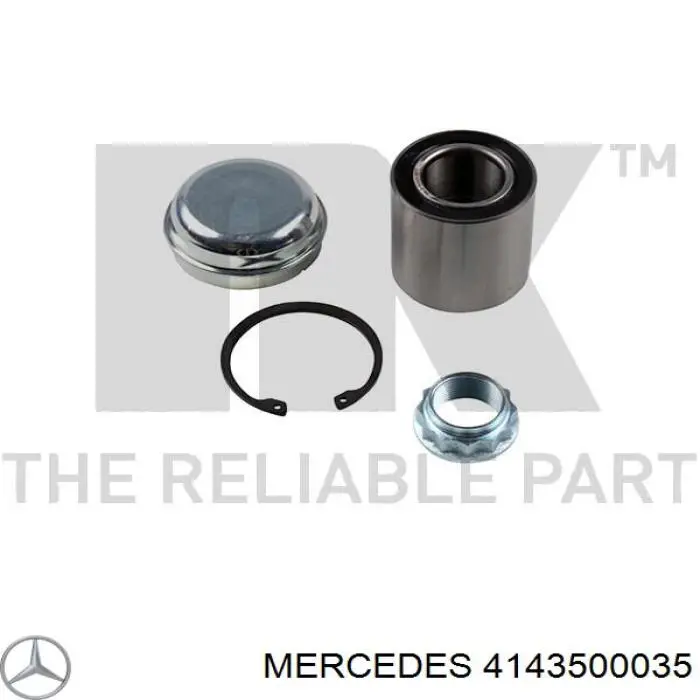 Cubo de rueda, Eje trasero Mercedes Vaneo (414)