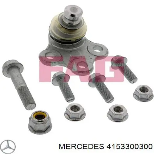 4153300300 Mercedes barra oscilante, suspensión de ruedas delantera, inferior izquierda