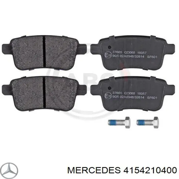 4154210400 Mercedes pastillas de freno traseras