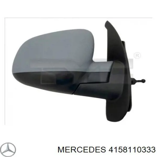 4158110333 Mercedes cristal de espejo retrovisor exterior derecho