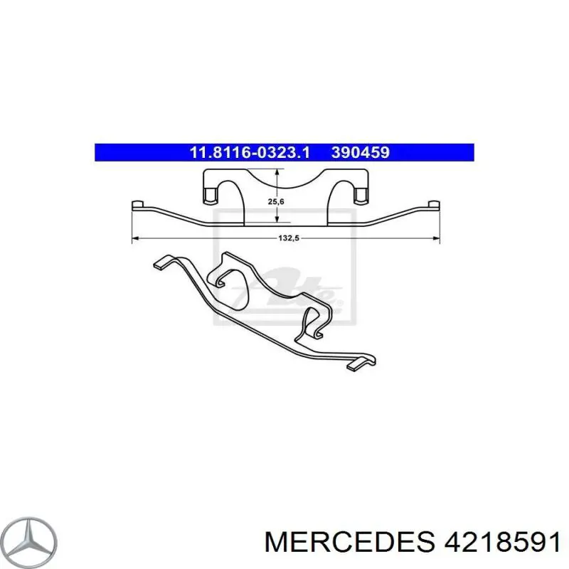 4218591 Mercedes conjunto de muelles almohadilla discos traseros