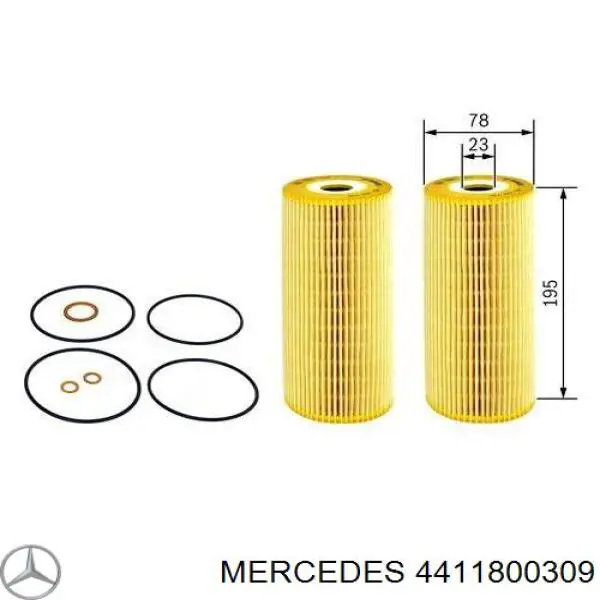 4411800309 Mercedes filtro de aceite