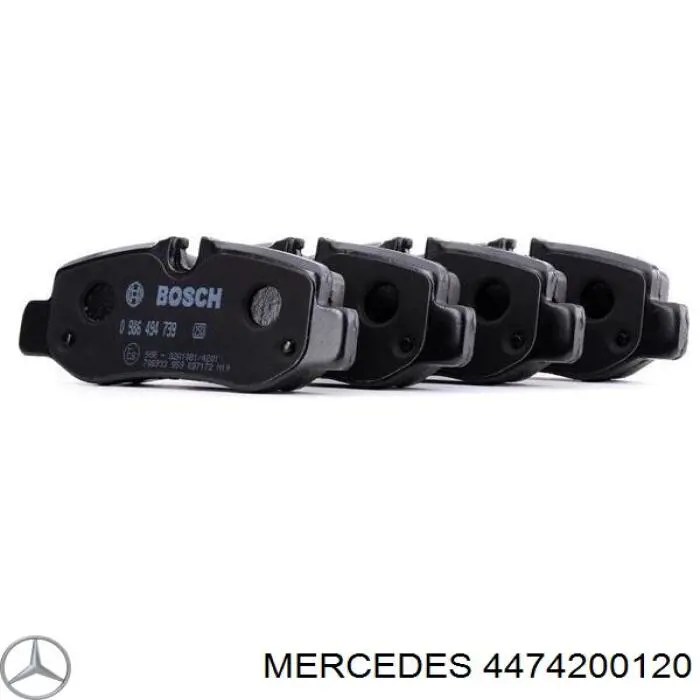 4474200120 Mercedes pastillas de freno traseras