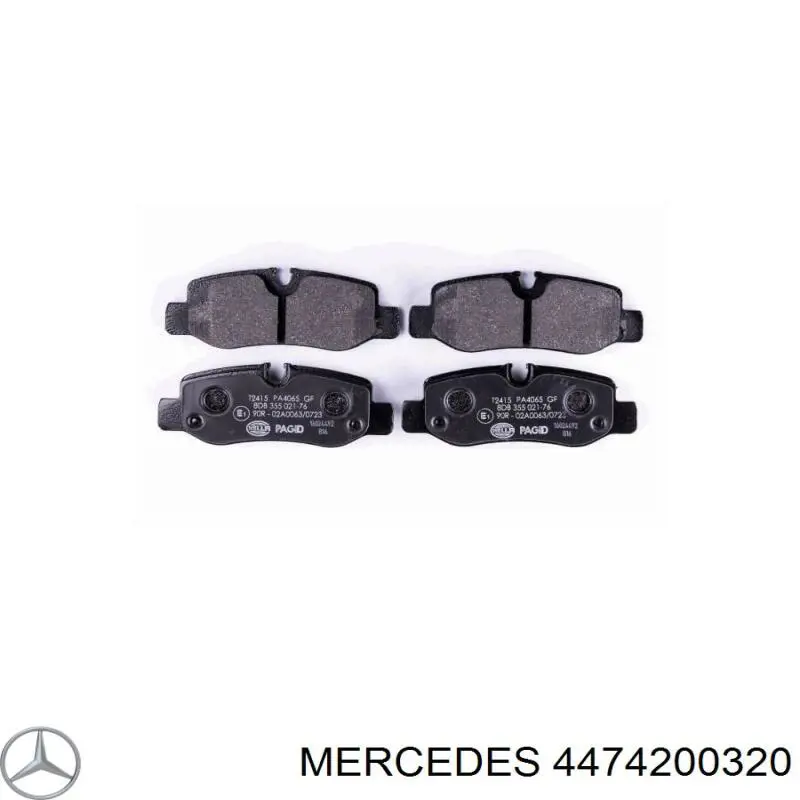 4474200320 Mercedes pastillas de freno traseras