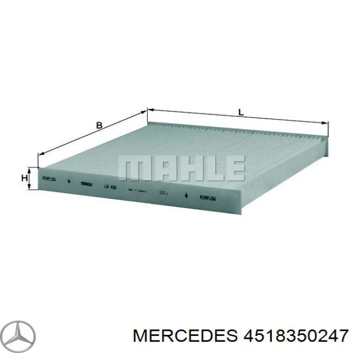 4518350247 Mercedes filtro habitáculo