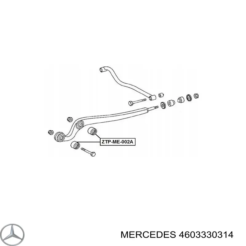 Silentblock de brazo de suspensión Mercedes 4603330314 precio, desde 13,69 EUR