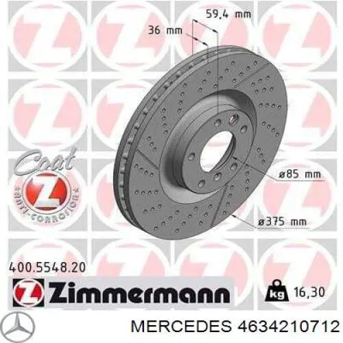4634210712 Mercedes Discos