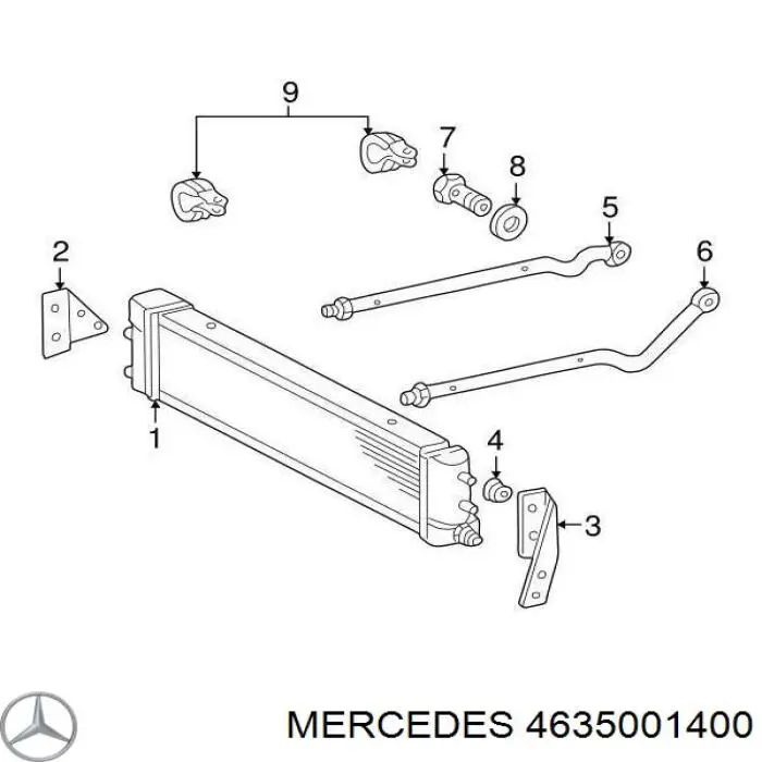 4635001400 Mercedes radiador enfriador de la transmision/caja de cambios