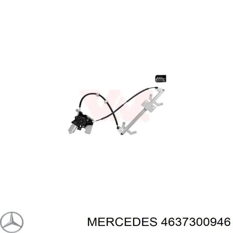 A463730094605 Mercedes mecanismo de elevalunas, puerta trasera izquierda