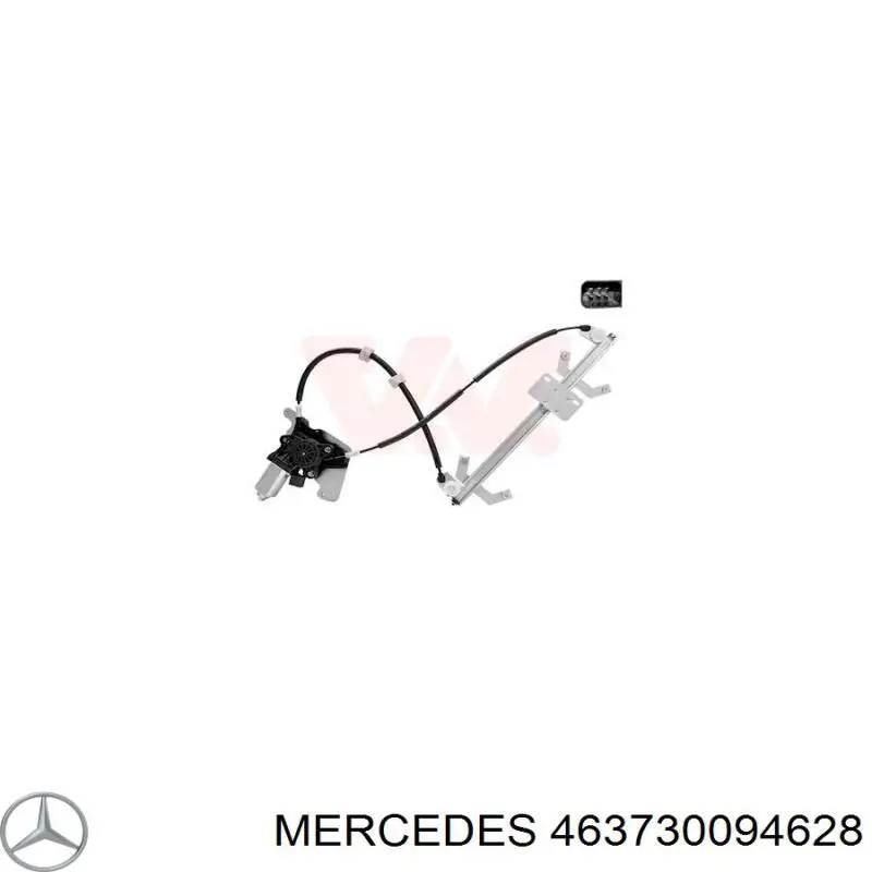 463730094628 Mercedes mecanismo de elevalunas, puerta trasera izquierda