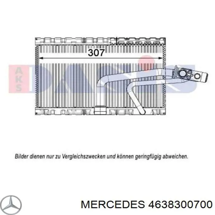 4638300700 Mercedes evaporador, aire acondicionado