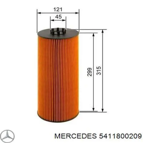 5411800209 Mercedes Filtro aceite
