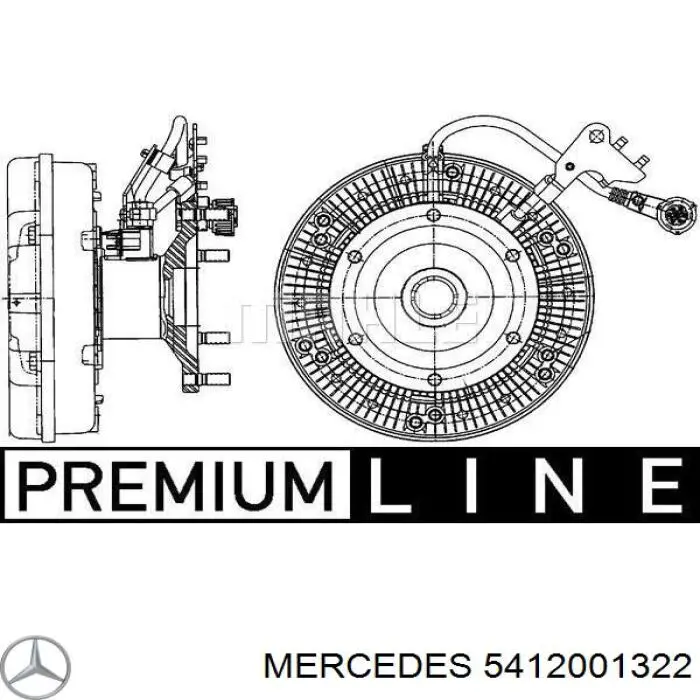 5412001322 Mercedes embrague, ventilador del radiador