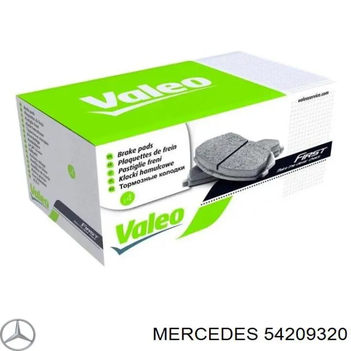 54209320 Mercedes pastillas de freno traseras