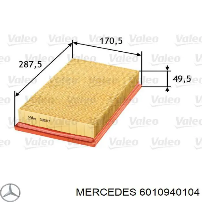 Comprar 6010940104 Mercedes Filtro de aire
