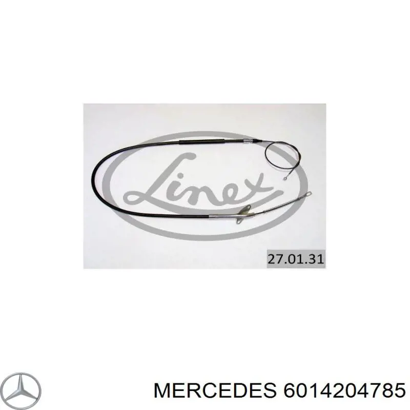 6014204785 Mercedes cable de freno de mano trasero derecho