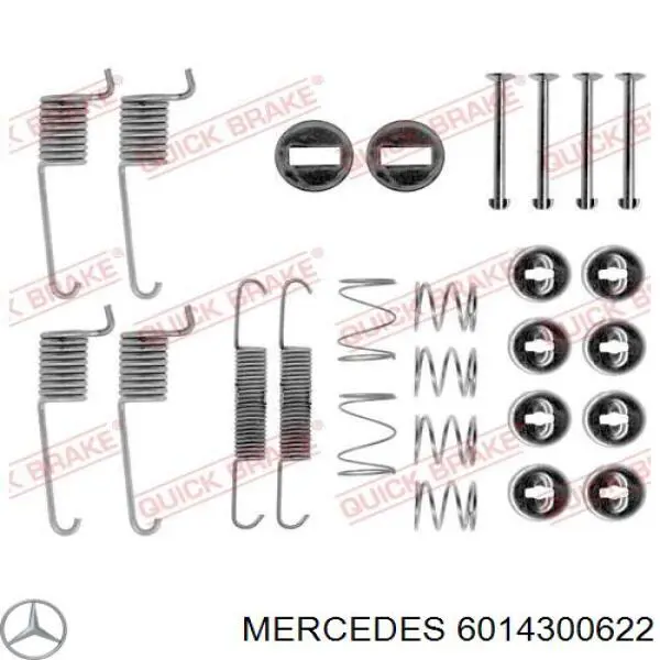 6014300622 Mercedes zapatas de frenos de tambor traseras