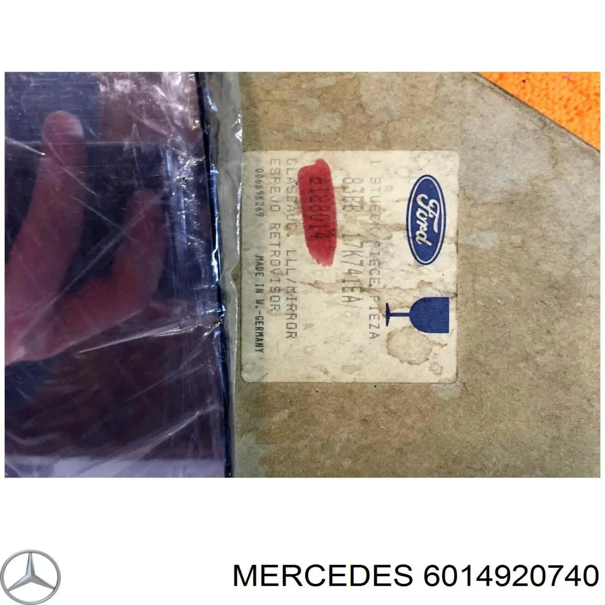 Abrazadera de sujeción delantera A6014920740 Mercedes