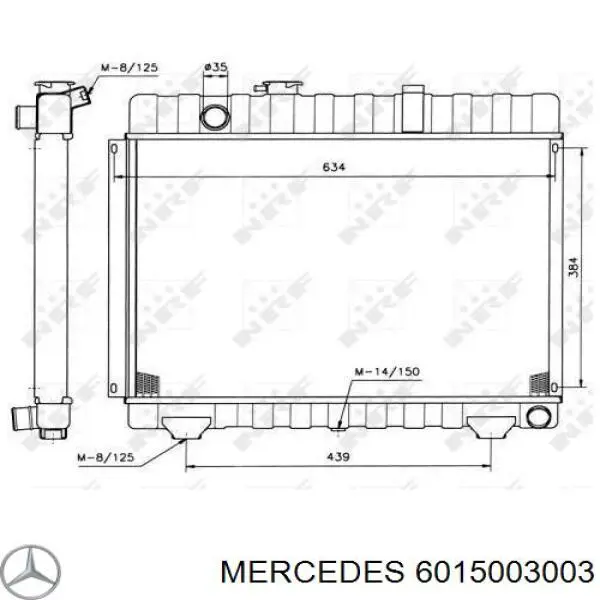 6015003003 Mercedes radiador refrigeración del motor