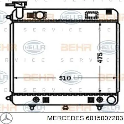 6015007203 Mercedes radiador refrigeración del motor