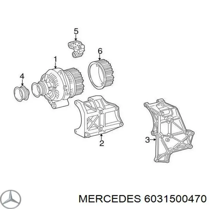 6031500470 Mercedes soporte alternador