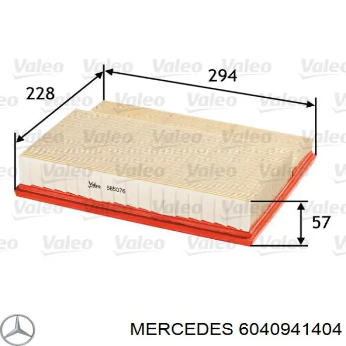 Filtro de aire 6040941404 Mercedes