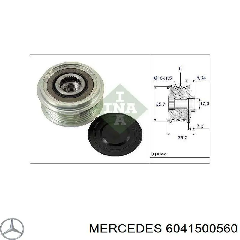 6041500560 Mercedes polea alternador