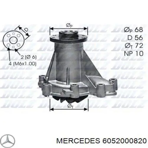 Bombeadora de agua Mercedes 6052000820 precio, desde 69,56 EUR