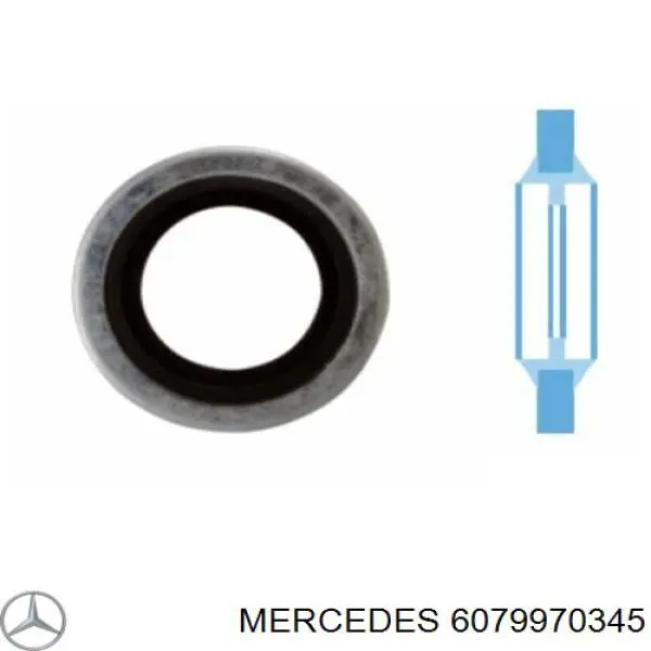 6079970345 Mercedes junta, tapón roscado, colector de aceite