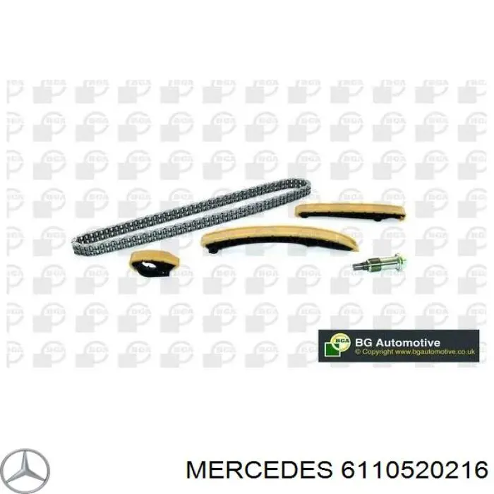 6110520216 Mercedes carril de deslizamiento, cadena de distribución, culata superior