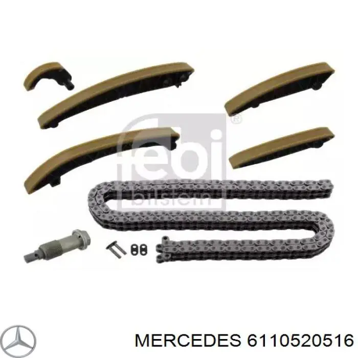 6110520516 Mercedes carril de deslizamiento, cadena de distribución