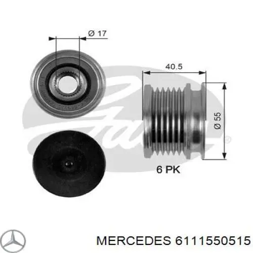 6111550515 Mercedes polea alternador